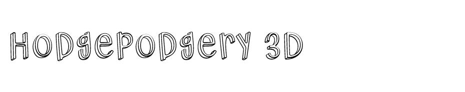  Hodgepodgery 3D Font font